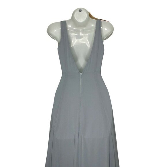 Show Me Your MuMu Women’s Blue Jenn Maxi Sleeveless Fitted‎ Dress SZ XXS - Picture 6 of 10